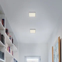 LED plafondlamp Flame Star, 15,7 x 15,7 cm zilver