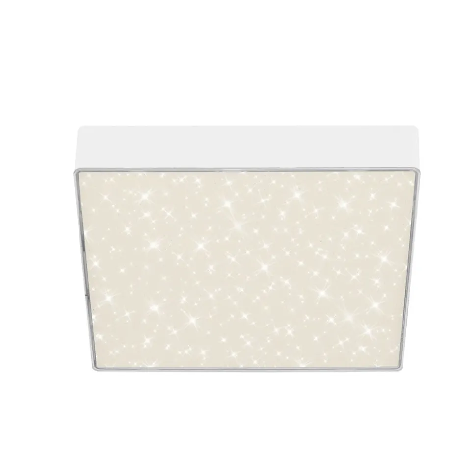 LED plafondlamp Flame Star, 21,2 x 21,2 cm wit