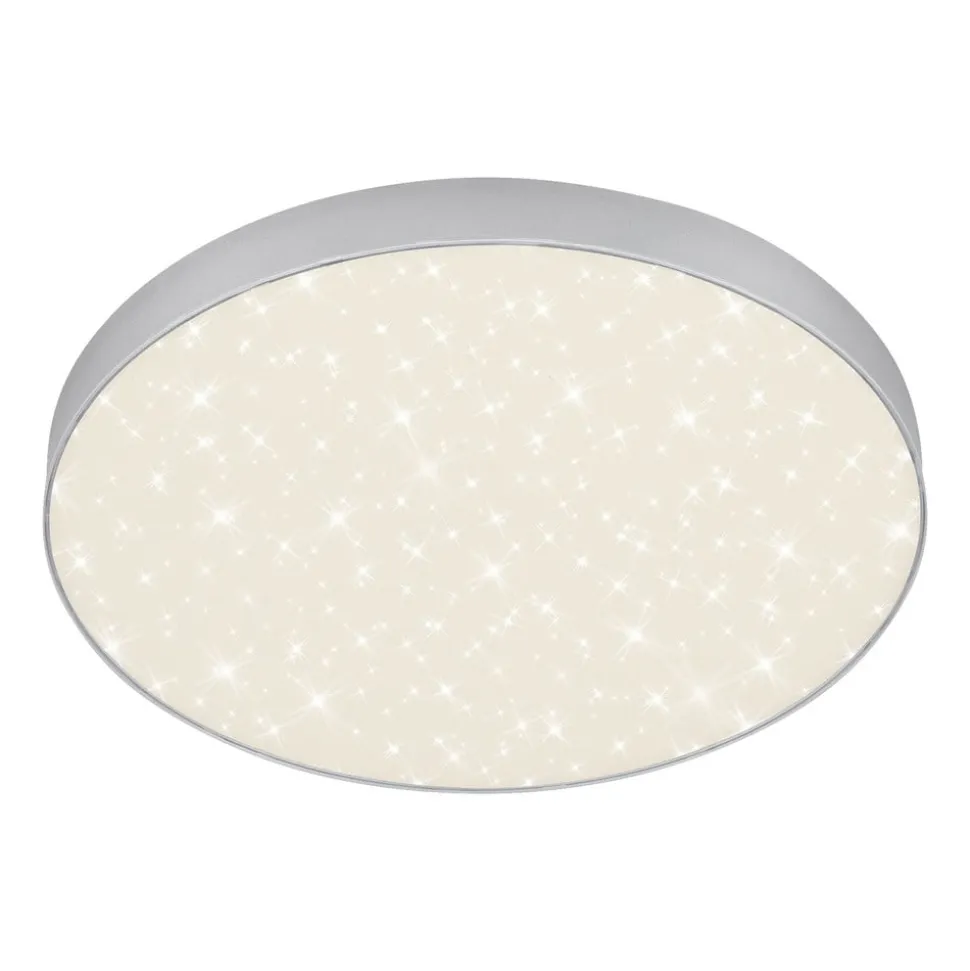 LED plafondlamp Flame Star, 840, Ø38,7 cm, zilver