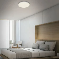 LED plafondlamp Flame Star, 840, Ø38,7 cm, zilver