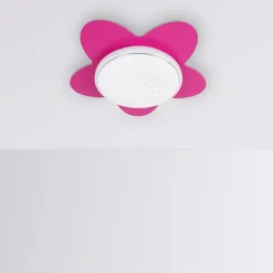 LED plafondlamp Flower Starlight, roze