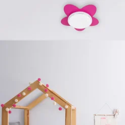 LED plafondlamp Flower Starlight, roze