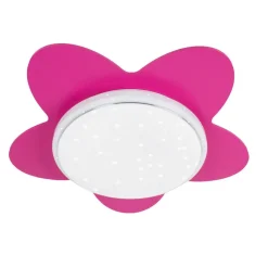 LED plafondlamp Flower Starlight, roze