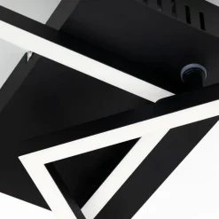 LED plafondlamp Frame CCT, zwart, 50x39cm