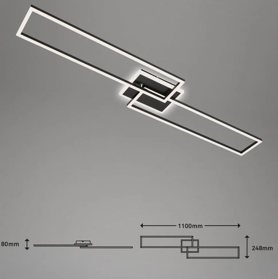 LED plafondlamp Frame CCT 2 rechthoek zwart