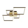 LED plafondlamp Frame, goud, dimbaar, 4-lamps