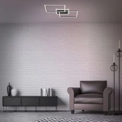 LED plafondlamp Frame 2-lamps, CCT, zwart