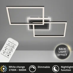 LED plafondlamp Frame 2-lamps, CCT, zwart