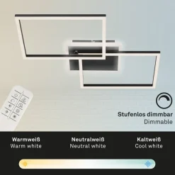 LED plafondlamp Frame 2-lamps, CCT, zwart