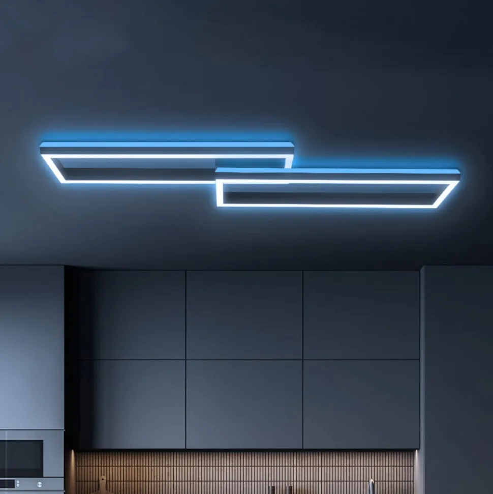 LED plafondlamp Frame 2-lamps RGBW backlight zwart