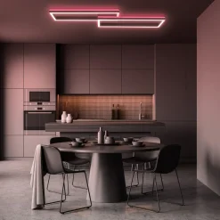 LED plafondlamp Frame 2-lamps RGBW backlight zwart