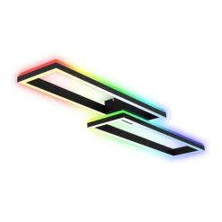 LED plafondlamp Frame 2-lamps RGBW backlight zwart