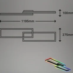 LED plafondlamp Frame 2-lamps RGBW backlight zwart