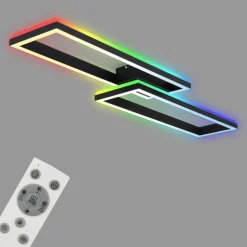 LED plafondlamp Frame 2-lamps RGBW backlight zwart