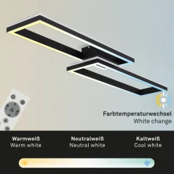 LED plafondlamp Frame 2-lamps RGBW backlight zwart
