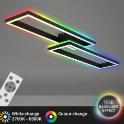 LED plafondlamp Frame 2-lamps RGBW backlight zwart