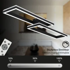 LED plafondlamp Frame 2-lamps RGBW backlight zwart