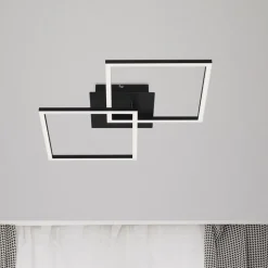 LED plafondlamp Frame 2-lamps Switch Dim zwart
