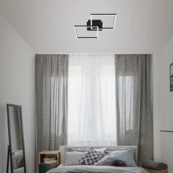 LED plafondlamp Frame 2-lamps Switch Dim zwart