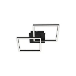 LED plafondlamp Frame 2-lamps Switch Dim zwart
