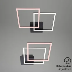 LED plafondlamp Frame 2-lamps Switch Dim zwart