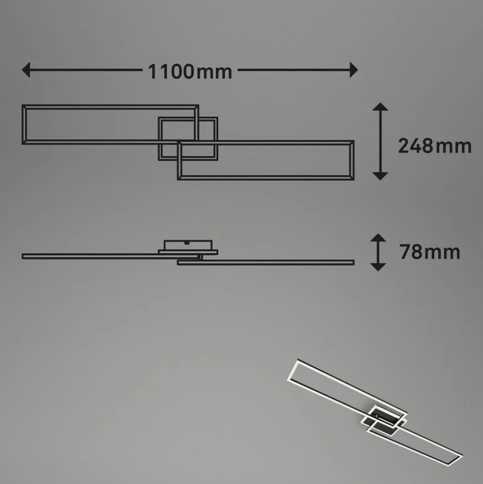LED plafondlamp Frame S CCT 110x24,8cm zwart