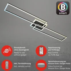 LED plafondlamp Frame S CCT 110x24,8cm zwart