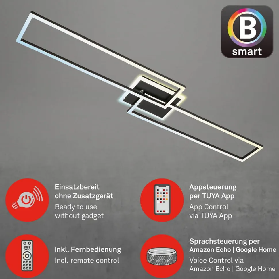 LED plafondlamp Frame S CCT 110x24,8cm zwart