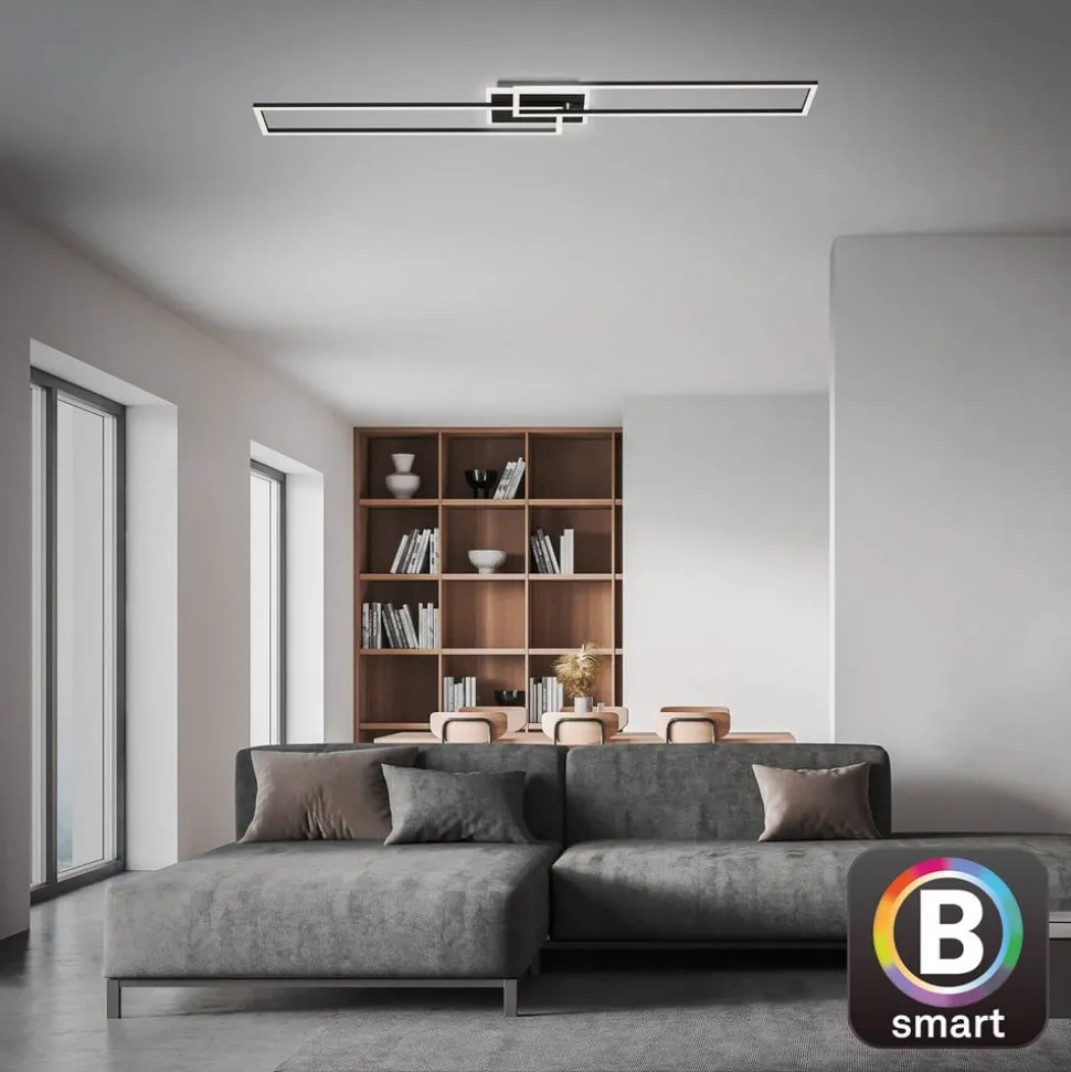 LED plafondlamp Frame S CCT 110x24,8cm zwart