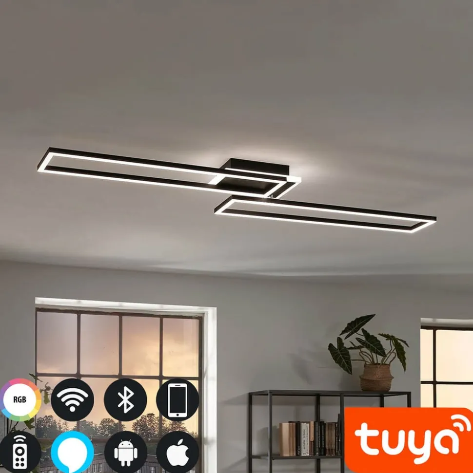 LED plafondlamp Frame S CCT 110x24,8cm zwart