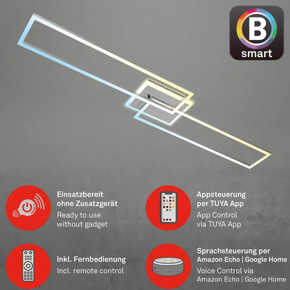 LED plafondlamp Frame S CCT 110x24,8cm aluminium