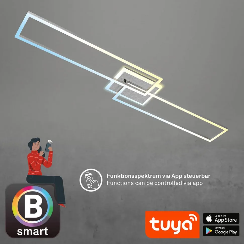 LED plafondlamp Frame S CCT 110x24,8cm aluminium