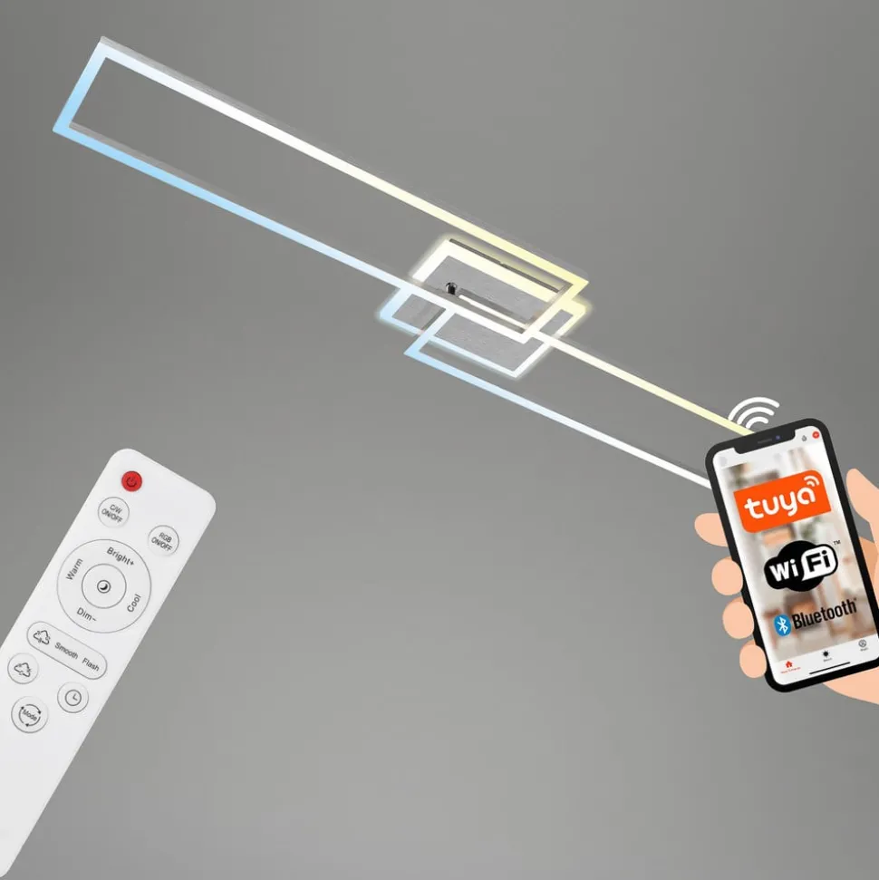 LED plafondlamp Frame S CCT 110x24,8cm aluminium