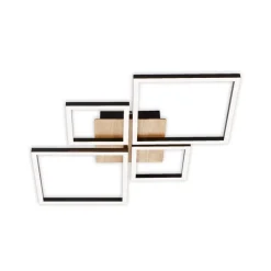 LED plafondlamp Frame, Step dim, 4-lamps hout