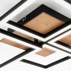 LED plafondlamp Frame, Step dim, 4-lamps hout