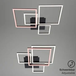 LED plafondlamp Frame, Step Dim, 4-lamps zwart