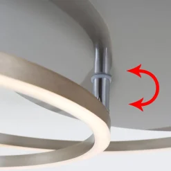 LED plafondlamp Frames twee ringen, draaibaar