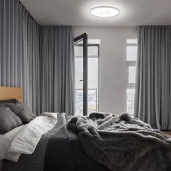 LED plafondlamp Free, Ø 29 cm, zilver