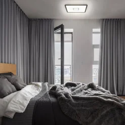 LED plafondlamp Free, 29 x 29 cm, zwart