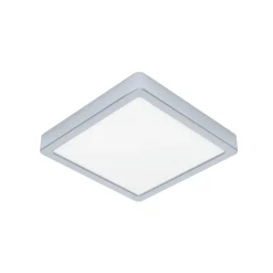 LED plafondlamp Fueva 5 IP44 3000K chroom 21x21cm