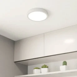 LED plafondlamp Fueva 5 IP44 3000K wit Ø21cm