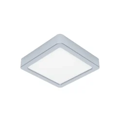 LED plafondlamp Fueva 5 IP44 3000K chroom 16x16cm