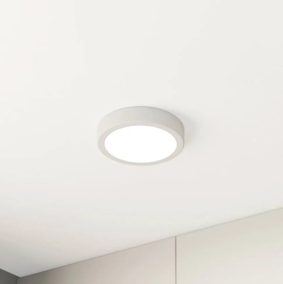 LED plafondlamp Fueva 5 IP44 3000K wit Ø16cm