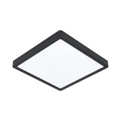 LED plafondlamp Fueva 5 IP44 840 zwart 28,5x28,5