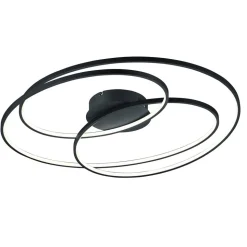 LED plafondlamp Gale, 80 cm, mat zwart