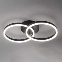 LED plafondlamp Giotto, 2-lamps, zwart