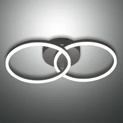 LED plafondlamp Giotto, 2-lamps, zwart