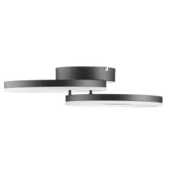 LED plafondlamp Giotto, 2-lamps, zwart