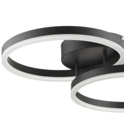 LED plafondlamp Giotto, 2-lamps, zwart
