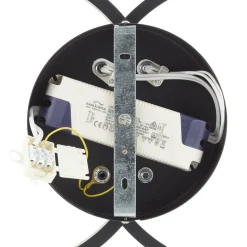 LED plafondlamp Giotto, 2-lamps, zwart